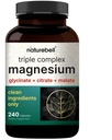 Magnezyum Kompleksi 1.000 mg, 240 Capsules | Glycinate, Citrate, Malate | Chelated & Purified | Bone, Heart & Muscle Support | Non-GMOMO