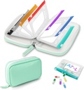 A7-L Su-Proof Pill Pouch Set, Büyük Pill Organizer, BPA Free, A7-L Pill Loose-Leaf Storage with Color-Kod Medicine Pouches, Reusable Travel Medicine Organizer, Surfaceed Pill Organizers Weekly