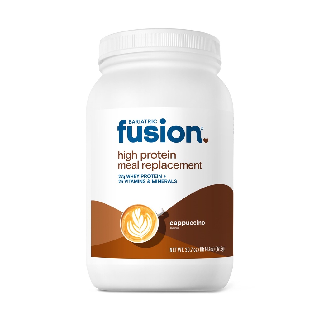 Bariatrik Fusion Cappucino Meal Change 27g protein Toz, 21 Bariatrik Cerrahi Hastaları için Tubading Gaztrik Bypass ve Kol Gaztrektomi - No Gluten, Aspartame veya Şeker