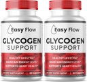 (2 Πακέτο) Εύκολη ροή γλυκογόνο, EasyFlow Glycogen Υποστήριξη Κάψουλες, Glyco Optimizer Formula, Φυσικό καθαριστικό δοχείο αίματος, Premium Easy Flow Glycogen Υποστήριξη (120 Κάψουλες)