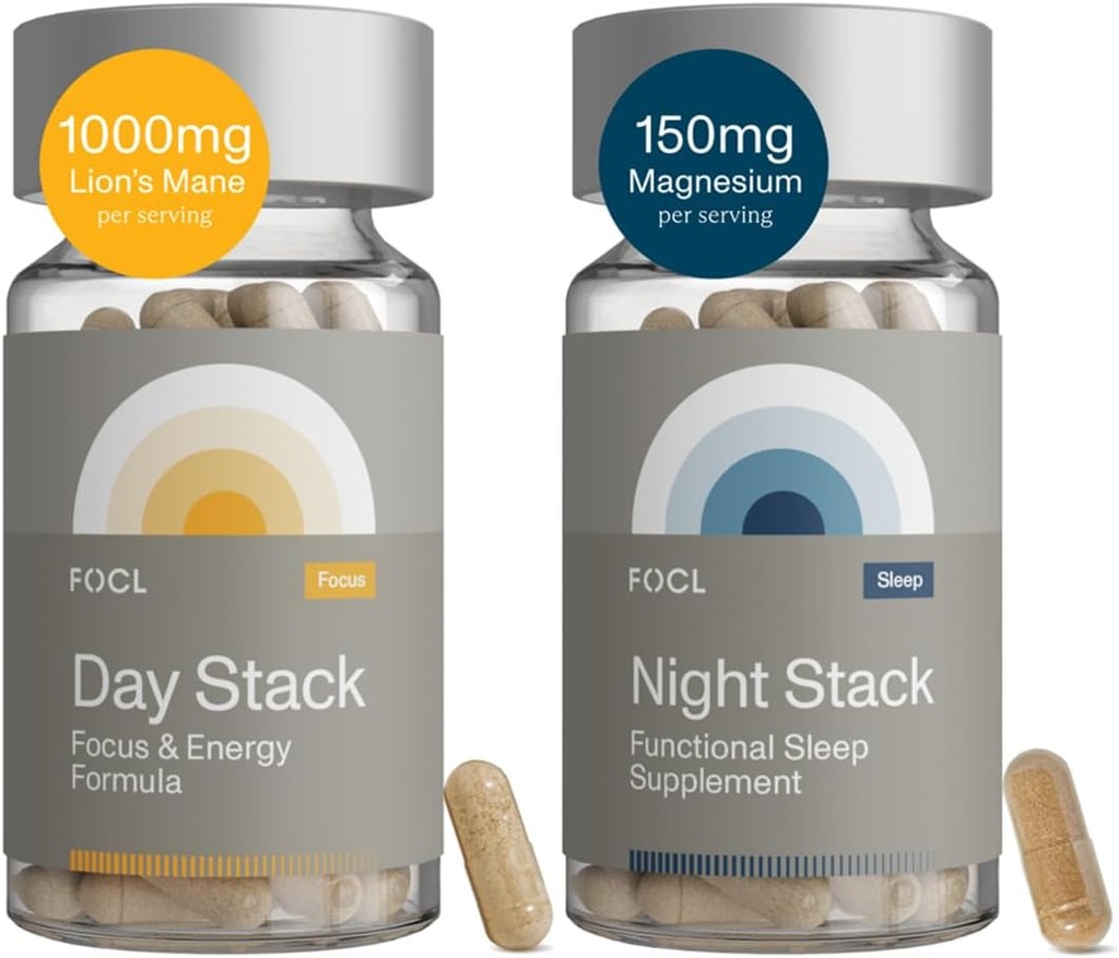 FOCL AM PM Nootropic Λειτουργικό συμπλήρωμα για την ημέρα Focus + Nighttime Recovery 