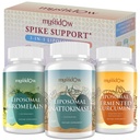 Spike Support Trio | Liposomal Nattokinase 8000 FU 500 mg, Bromelain 1150 mg & Fermented Curcumin 1800 mg | Yüksek Potency, Geliştirilmiş Aborpsiyon Formula | Immune, Heart & Circulatory| 60 Hizmetler