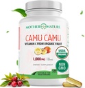 Camu Camu Capsules 1000 mg'dan Organik C Vitamini, Doğal VIT C, Raw Antioksis - Immune Support Supplement & Anti-Aging for Skin - Toz Organik, Vegan, Non-GMO (120 Kont)