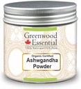 Greenwood Essential Pure Ashwgandha Powder (Withania somnifera) Βιολογικό Πιστοποιημένο 100% Φυσικό Θεραπευτικό Βαθμό 100gm (3.5 oz)