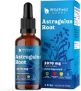 Astragalus Herb Extract Drops 2000 mg (Astragalus membranaceus) Herbal Supplementsorbs Capsules, 1 Ay Supply, 84 Hizmet, Alkol Özgür Tincture - 2 Oz, Pack of 1