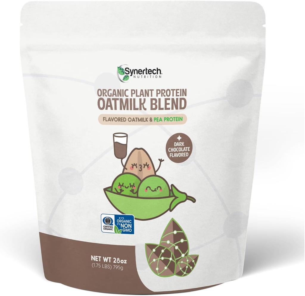 10g Plant-Based Protein Oatmilk Ölme | Dark Chocolate Flavor (30 Hizmet) | 100 Calories | Non-GMO, Sertifikalı Organik, Allergen Ücretsiz | 1lb Bag Bag Bag