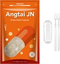 Kapsüller Boyut 1 Boş Gelatin Pill Gel Caps Pure Bovine Clear (500 Count) Gluten Free, Non-GMO, Halal Sertifikalı Kit, DIY Your Own Supplements için 2 Spoons