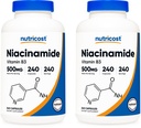 Nutricost Niacinamid (Vitamin B3) 500 mg, 240 Capsules (2 Şişe)