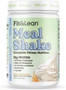 Fit & Lean Meal Shake, Fat Yanma, Protein, Fiber, Probiyotikler, Vanilla, 1lb, 10 Konteyner İçeriyor