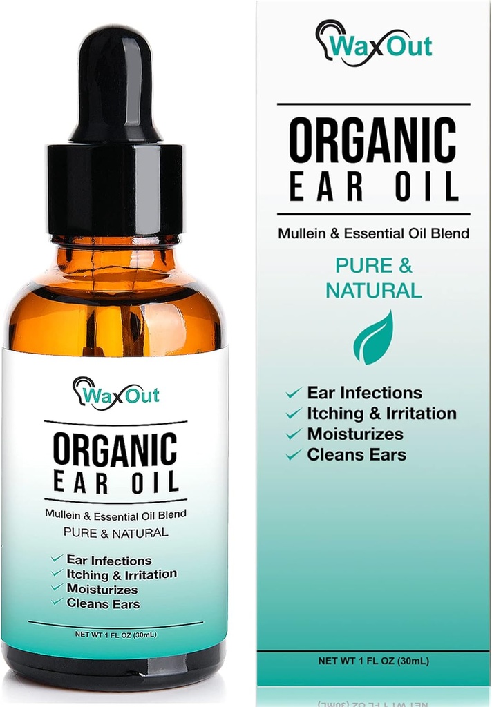 Doğal Mullein Ear Wax Removal Oil & Clean with, | Pain & Earache Drops | Earwax Softener, Moisturizer & Alerji Soothing | Tinnitus, Itching, Ringing, Enfeksiyonlar & Clogged Ears