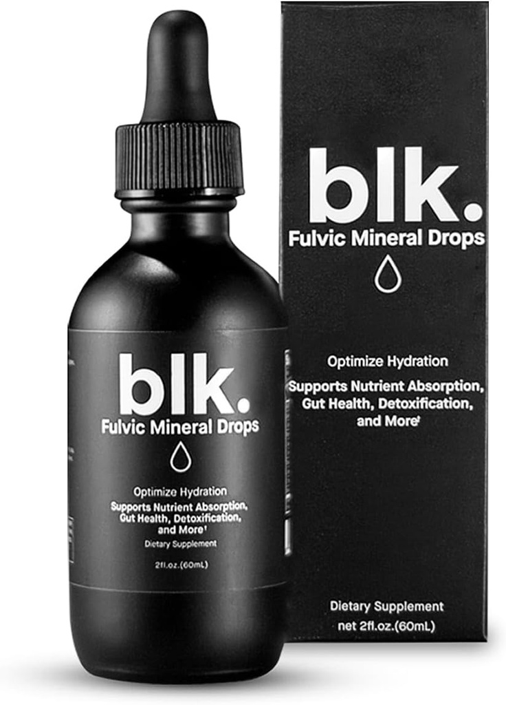 blk. PH 8+ Doğal Mineral Yağı Su Durağı, Fulvic ve Amino asitlerle, Zero Sugar, 2oz ile karıştırıldı.