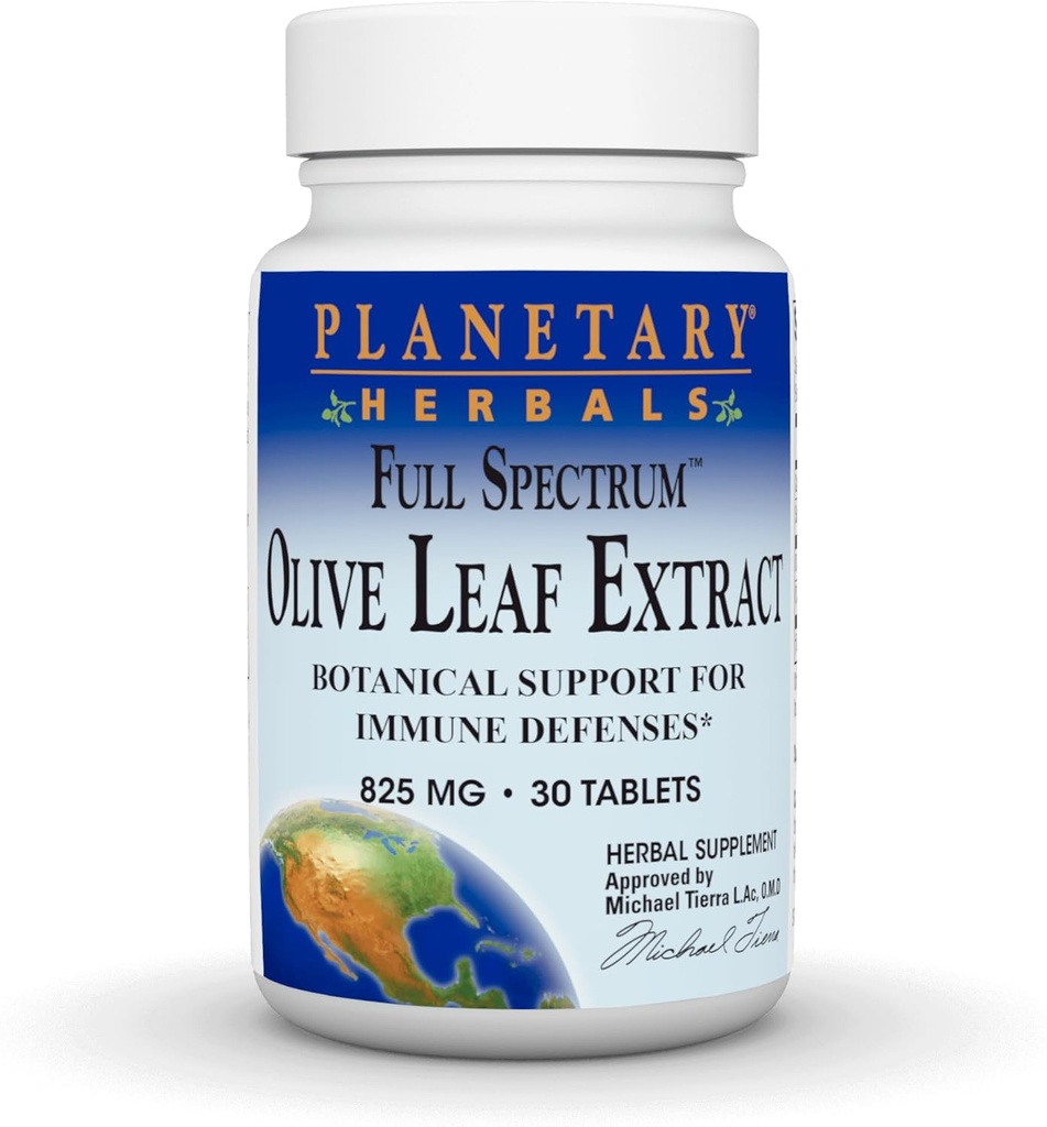 Πλανητικά Βότανα Πλήρης Φάσμα Olive Leaf Extract δισκία, 30 Count