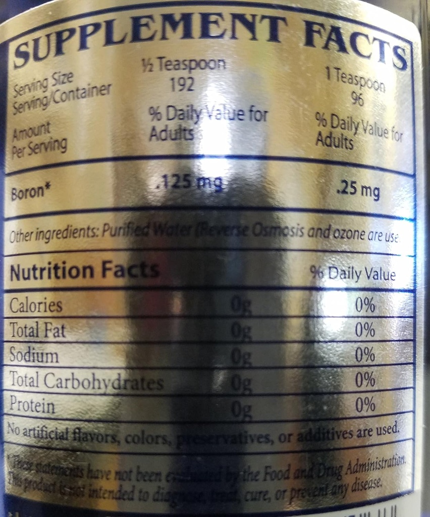 Boron Supplement - Angstrom Boron Sıvı Ionic Boron Supplement- 16 oz.