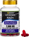 Nikoni Liposomal NAD+ 2000 mg with TMG and Pterostilbene, Supports Healthy Aging-60 Softgels
