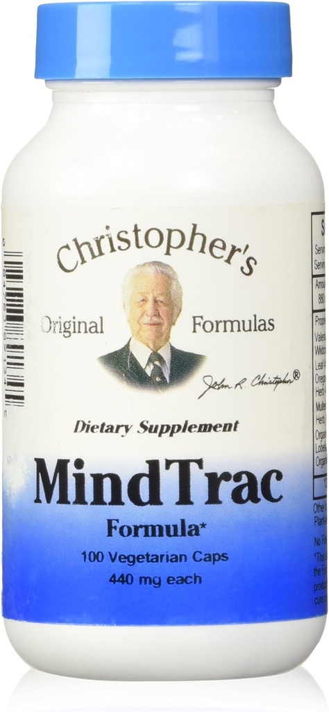 Christopher'ın Orijinal Formulaleri MindTrac Formula, Natural Mood Support & Memory Supplements 100 Caps