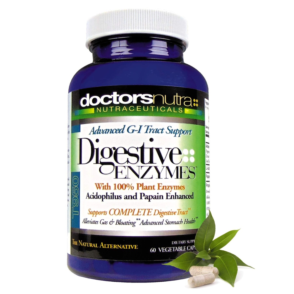 Digestive Enzymes Natural GI Digestive Support Supplement Advanced Tract 950