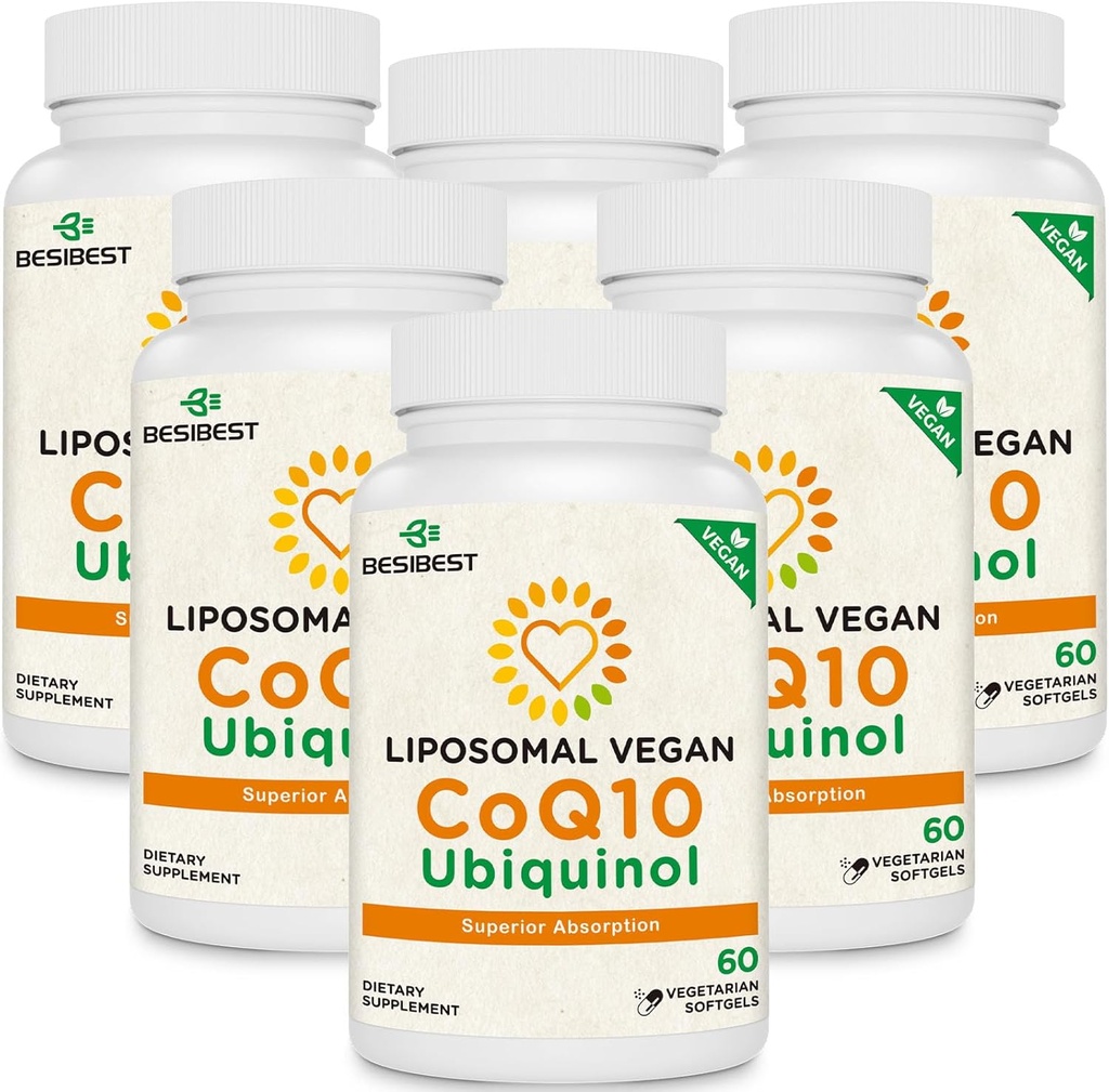 1000 mg Liposomal CoQ10 Ubiquinol, 360 Vegan Softgels, High Abxia Ubiquinol CoQ10 Supplement, Active Anti Formoxys Coenzyme Q10 For Heart Function & Energy Production