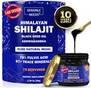 Saf Himalaya Shilajit Organik Fabrika Tamam, Siyah Tohum Petrol & Ashwagandha, Enerji, Immunity, % 78 Fulvic Acid, 87+ Trace Minerals, 400 mg