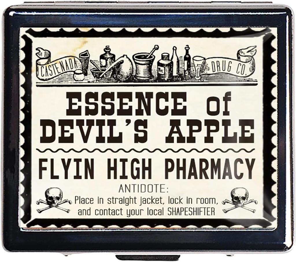 7 Days Chromed Shiny Silver Pill Organizer with Mirror Inside Has 8 Ayrı Karşılaşmalar Rectound 7 Days Pill Box Pill Case (Esssence of Devil's Apple)