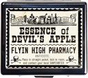 7 Days Chromed Shiny Silver Pill Organizer with Mirror Inside Has 8 Ayrı Karşılaşmalar Rectound 7 Days Pill Box Pill Case (Esssence of Devil's Apple)