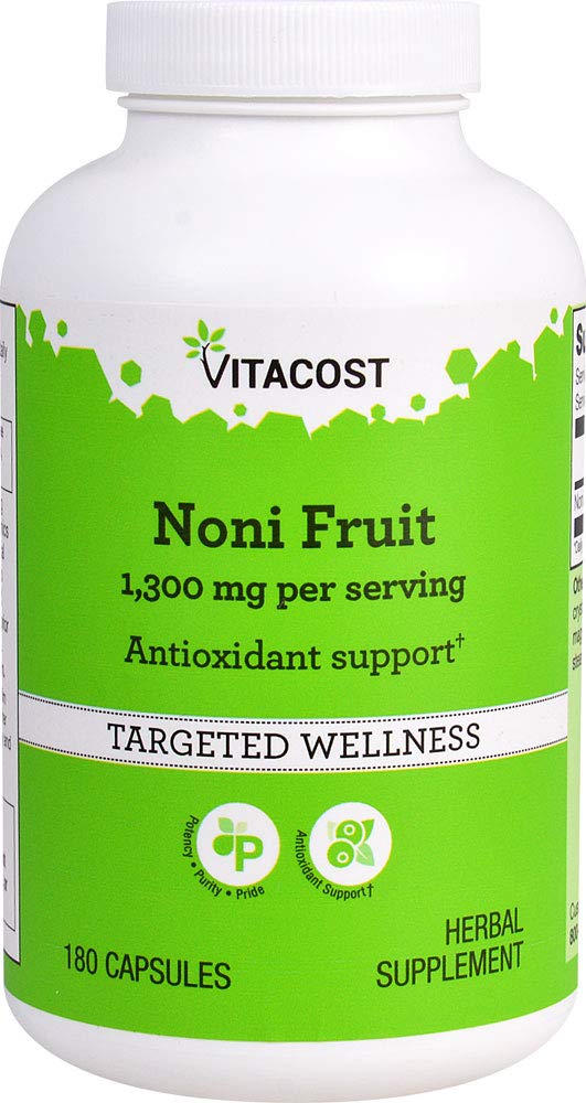 Vitacost Noni Meyvesi - hizmet başına 1,300 mg - 180 Capsules