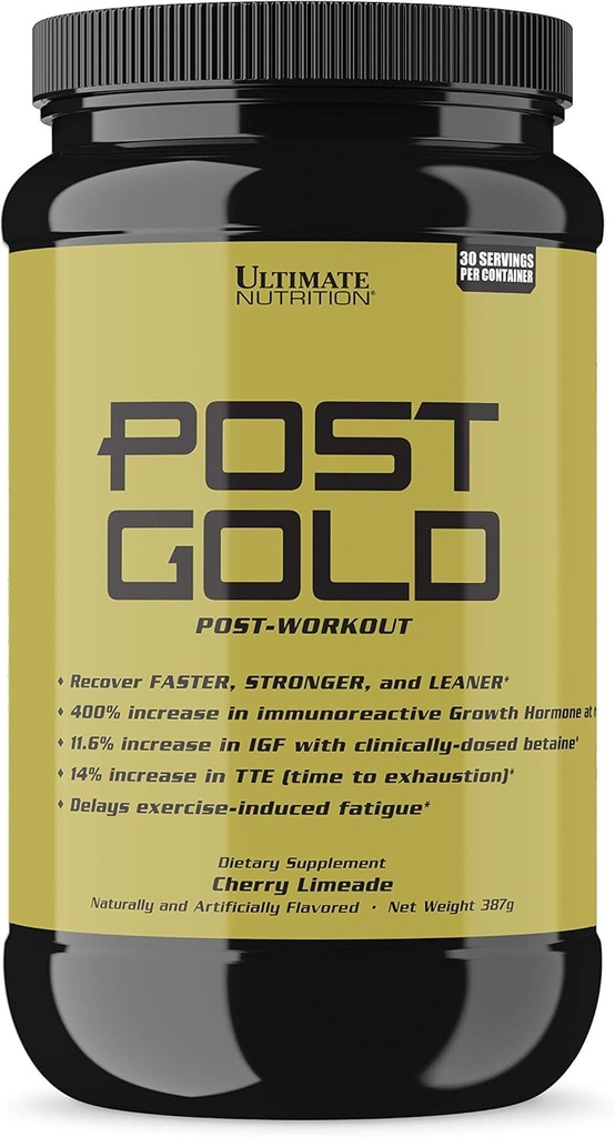 Ultimate Nutrition Post Gold Post-Workout Toz, Muscle Recovery BCAA, Beta Alanine, Betaine, GABA, Glutamine, 1.07 Pounds, Cherry Limeade
