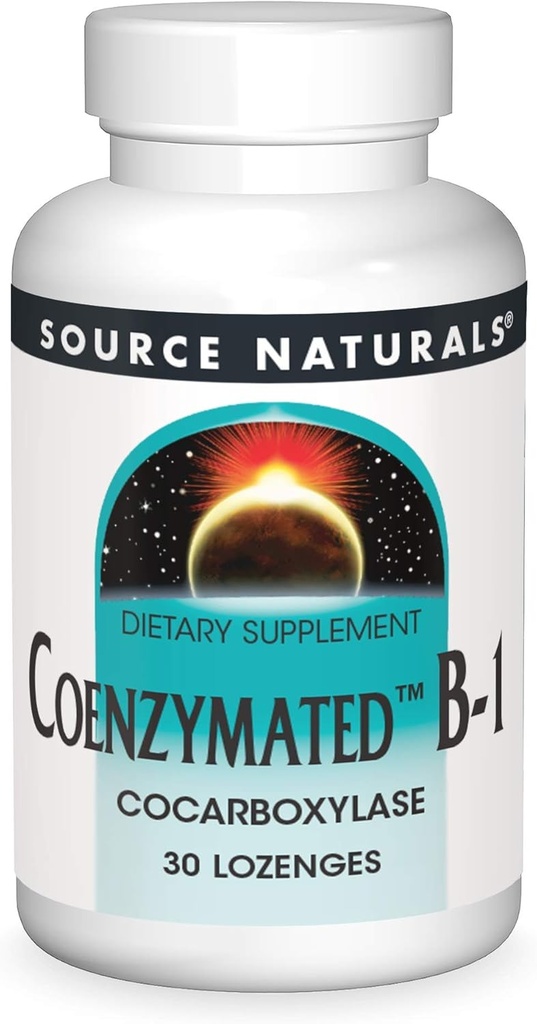 Πηγή Naturals Coenzymated B-1, Cocarboxyase, 25 Mg, 30 κόμης