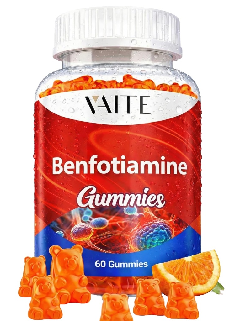 Benfotiamine 320 mg 45 mg L-Leucine Supplement: Erkekler ve Kadınlar için Temel Vitamin B1 Kompleksi, Non-GMO, Vegan & Gluten-Free - Supports Metabolism, Energy & Nervous System Health