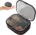 Daily Pill Organizer, 4 Διαμερίσματα Φορητό κουτί χάπι με το σχέδιο Moisture-Proof, Χαριτωμένη Ιατρική Organizer για να κρατήσει βιταμίνη, ιχθυέλαιο, συμπληρώματα και φαρμακευτική αγωγή