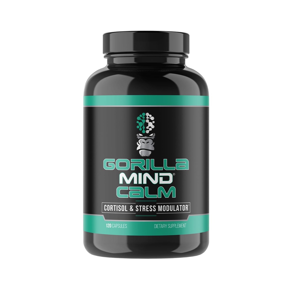 Gorilla Mind Calm (120 Capsules) - Potent Rahatlama ve Stres Azaltımı | Cortisol & Stres Modulator | Gelişmiş Kurtarma