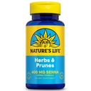 Nature's Life Herbs & Prunes | 400 mg Senna & Herbal Meeting for Health Digestion Support | Non-GMO | 100 Tabs, 100 Serv.