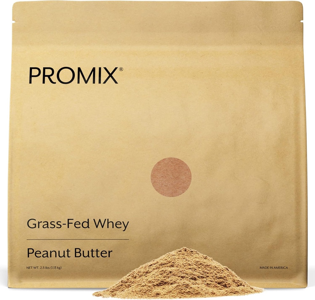 ProMix Beslenme Whey Protein Toz, Peanut Butter - Grass-Fed - Post Workout Fitness & Beslenme Shakes, Smoothies, Baking & Cooking - Gluten-Free & Keto-Friendly - 2.5 Pound (Pack of 1)