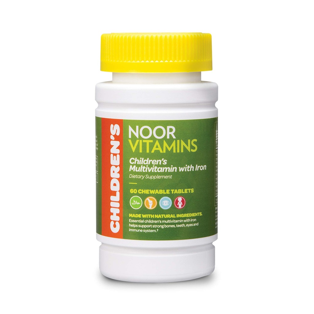 Nor Vitamins Hanal Kids Multivitamin Chewable: Ουσιώδεις Βιταμίνες για Ανοσοποιητική, Οστική & Οφθαλμική Υγεία με Σιδήρου - Μη ΓΤΟ & Χωρίς Γλουτένη - Αnal Vitamins 60 Count (2 Μήνες Προσφορά)