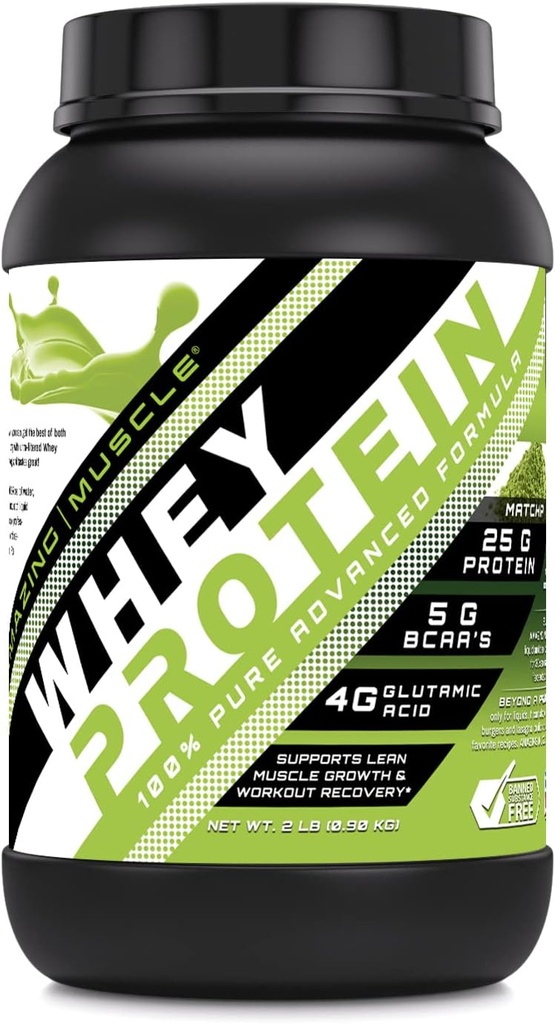 Amazing Muscle 100% Whey proteini Toz * Whey proteini ile İleride Formula, Ultra Filtrelenmiş Whey Protein Yoğunluğu (Japon Matcha, 2 Lb) ile birlikte birincil bir Malzemeler olarak kullanılır.
