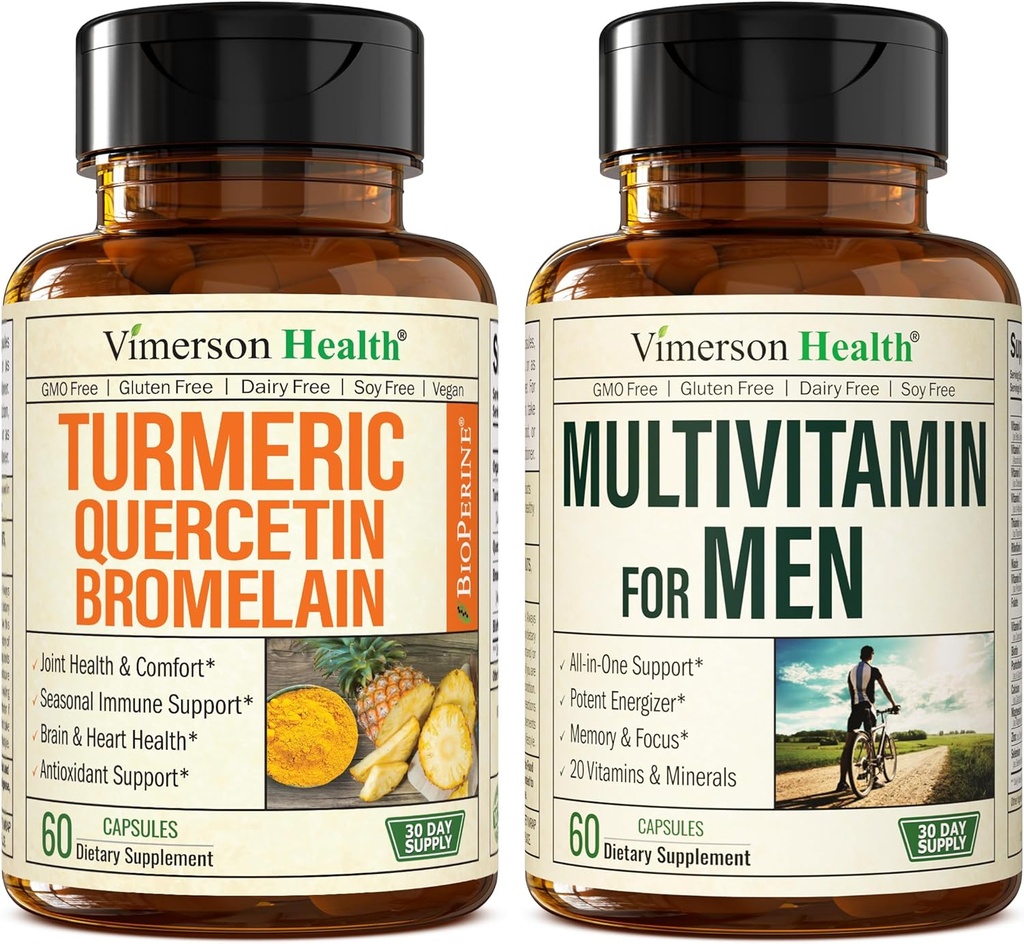 Bromelain & Turmeric Curcumin & Complete Multivitamin for Men