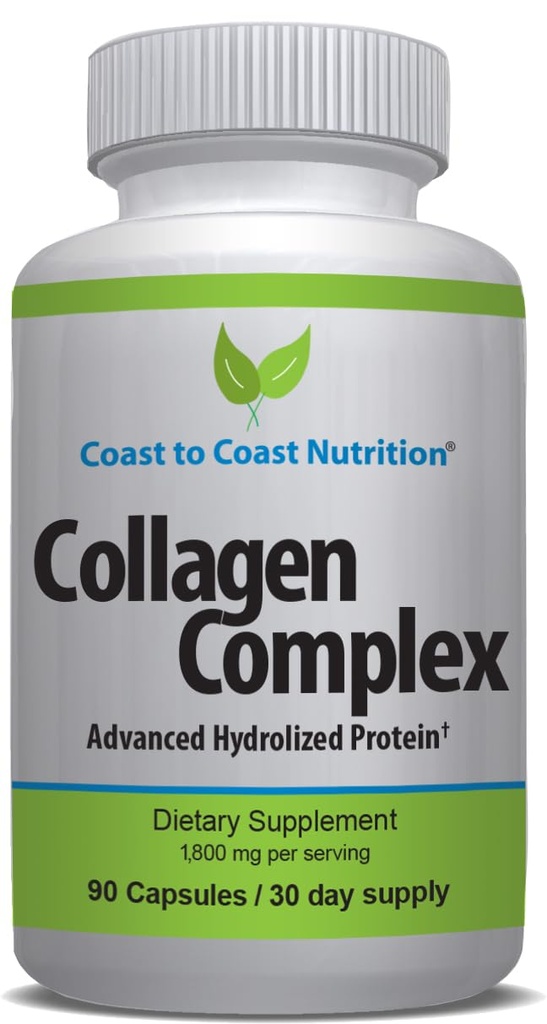 Multi Collagen Pills - Kadınlar veya Erkekler için Hidrojek Supplements - Skin, Wrinkles, Nails, Saç ve Ortak Destek - Doğal Protein Tamamı - 90 Capsules