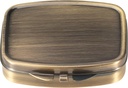 Dynippy Pill Case Pill Box with Mirror Retro Pocket 2 Karşılaştırmalı Tıp Davası Pill Organizer for Pocket Purse and Travel (A-Retro)