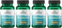 Swanson Melatonin - Herbal Supplement - Uyku ve Rahatlama - (120 Capsules, 3 mg each) 4 Pack