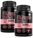 14-in-1 Inositol Supplement & Hormon Support for Women - 40:1 Myo-inositol & D-Chiro Inositol Ovarian Support Capsules for Hormon Balance with Folate, D and B12 (120 sayı) (Pazarlama)