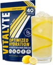 Vitalyte Electrolyte Toz İç Mix, Isotonic Electrolyte Hydration Mix, Gluten Free Post Workout Toz Mix, 1, 35 oz., Lemon Flavor