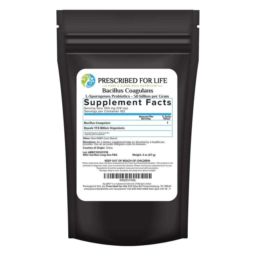 Life Bacillus Coagulans Toz, Lactobacillus Supplement for Gut Health Support, Sıcaklık ve Raf Stable Probiyotiks, L. Sporojenes (50 Milyar/Gram) (2oz / 56g)