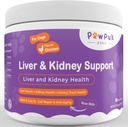 Köpekler için Liver & Kidney Vitaminleri Tamamlar, SAM-E & Silymarin - Liver Function, NMN & CoQ10 - Anti-Aging, Rehmannia & Rhubarb - Doğal Herbal Kidney Desteği, Cranberry - UT Health