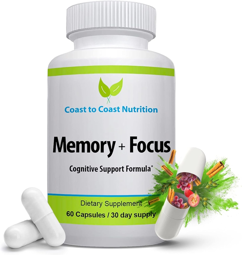 Brain Supplement – Memory, Focus & Clarity - All-natural Brain Boosting supplement – Formulated with a whopping 41 Nootropic Ingredients: Choline, Pho sphatidylserine, Bacopa Extract, Huperzine A