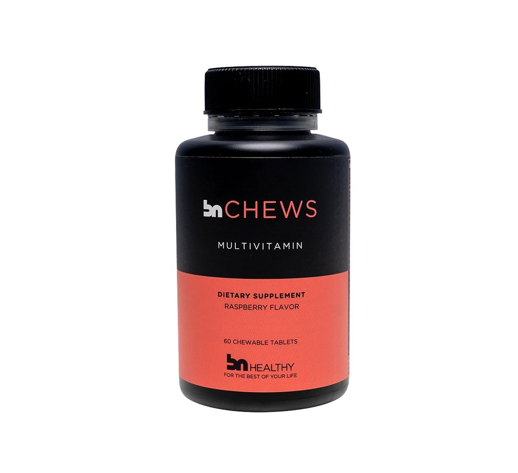 BNHealthy Chewable Bariatric Multivitamin Demir, Vitamin B12, Delicious Raspberry Flavor – 60 Ct – 30-60 Day Supply.