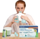 Ηλεκτρικό σύστημα Nasνικής άρδευσης, Nasal Rinse μηχανής καθαρισμού μύτης για Sinus ενήλικας, πλύση μύτης, Nasal σύστημα πλύσης με 50 πακέτα αλατιού (πράσινο)