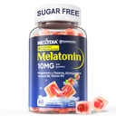 Sugar Free Melatonin Gummies 10mg 20mg Magnezyum Glycinate Melatonin for Yetişkinler, Ashwagandha, L-Theanine, B6, B12, Lemon Balm ve Chamomile için Deep Relaxasyon, Antioksi, Vegan, 60 Gün