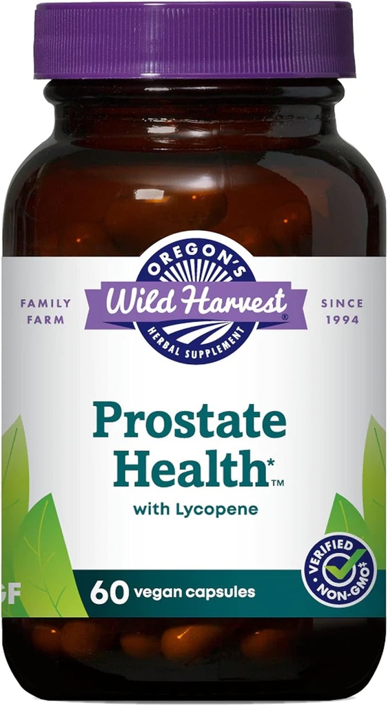 Oregon'un Wild Harvest Prostate HealthTM ile Lycopene Capsules, 60 Kont
