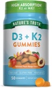 Nature's Truth Vitamin D3 + K2 Gummies 