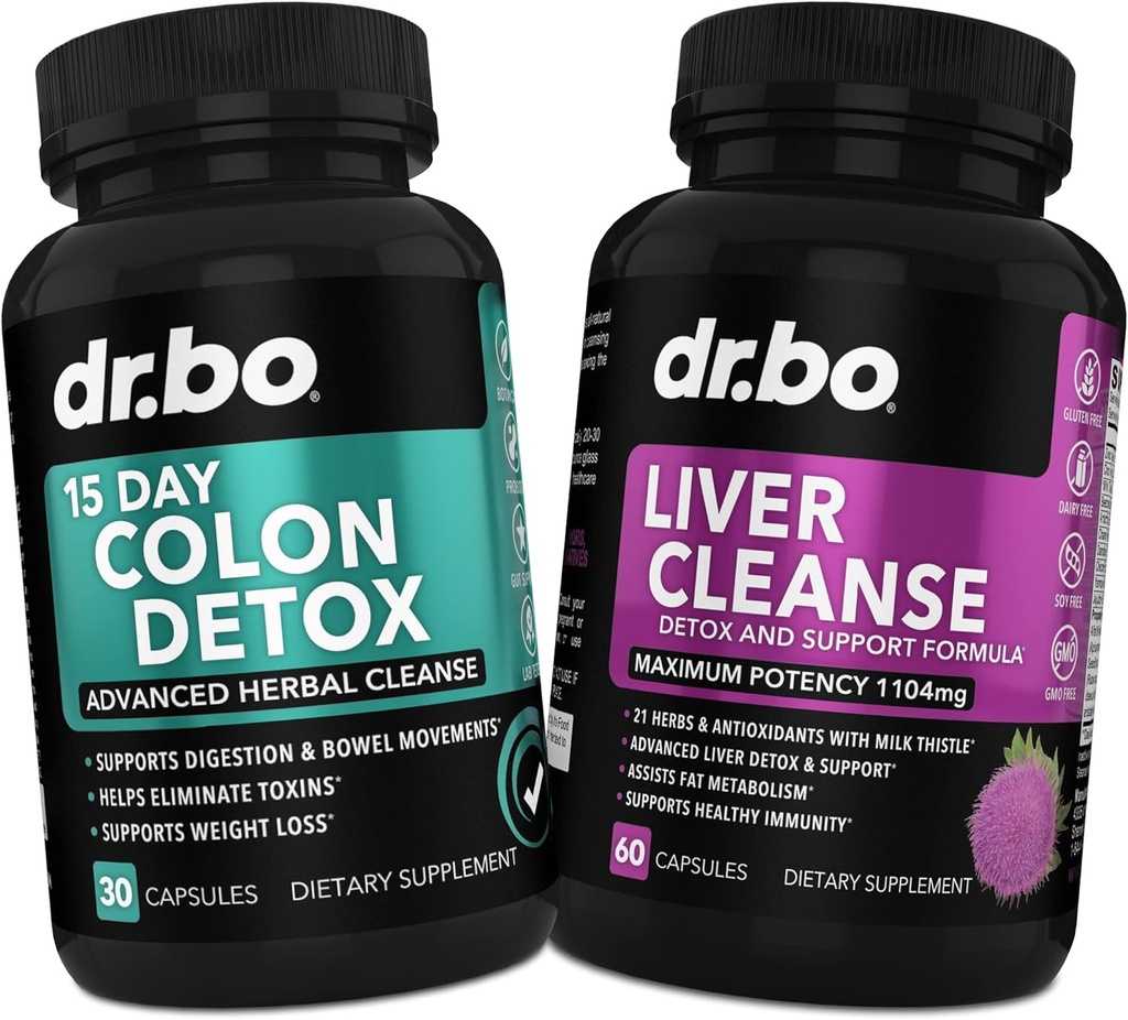 Kolon & Liver Cleanse Detox Support Supplement - 15 Gün Intestinal Cleanse Pills & Probiyotik for Bloating & Daily Constipation Relief - Milk Thistle Dandelion Caps & Aid Gallbladder Supplements & Aid Gallbladder Supplements