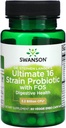 Swanson Dr. Stephen Langer'in Formula - Doğal Probiyotik w/Prebiyotik FOS - 16-Strain Supplement Progestive Support w/ 3.2 Milyar CFU - (60 Veggie Capsules)